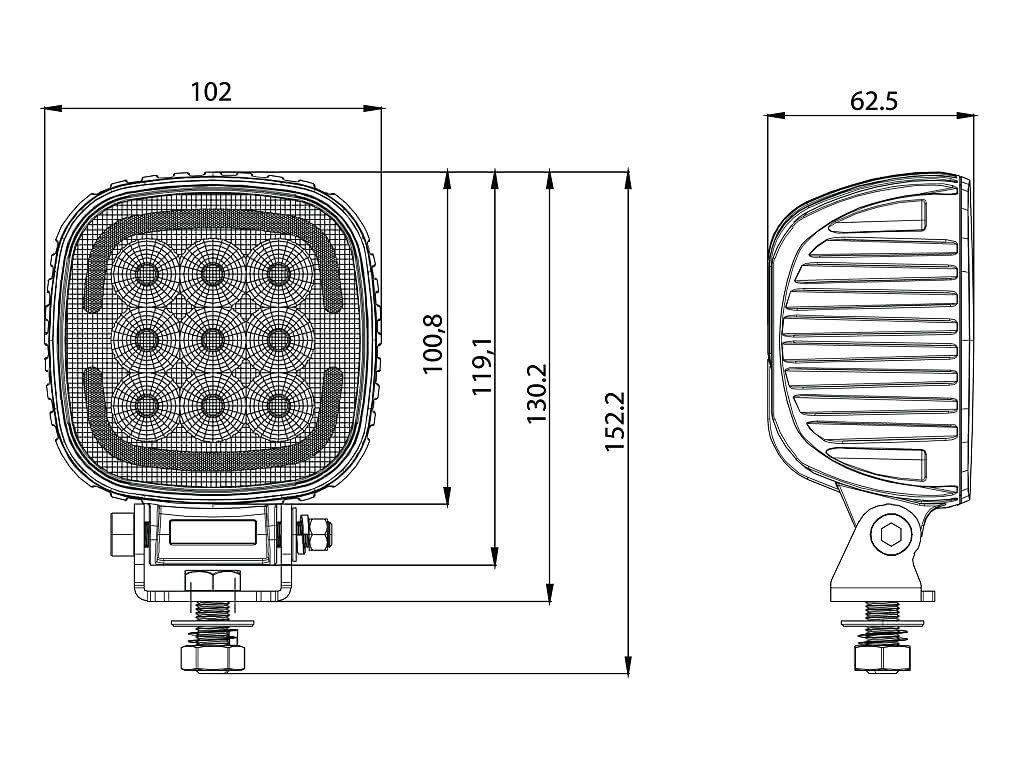 BriodLights TRIO Arbetslampa