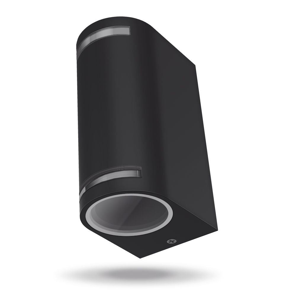 Fasad dubbelsidig armatur VIDEX-2XGU10-JUSTIN-BLACK