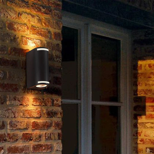 Fasad dubbelsidig armatur VIDEX-2XGU10-JUSTIN-BLACK