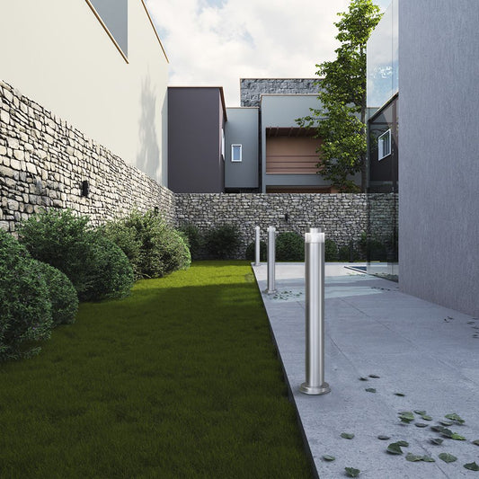 Trädgårdsarmatur VIDEX-3W-LUKA-SILVER 60CM