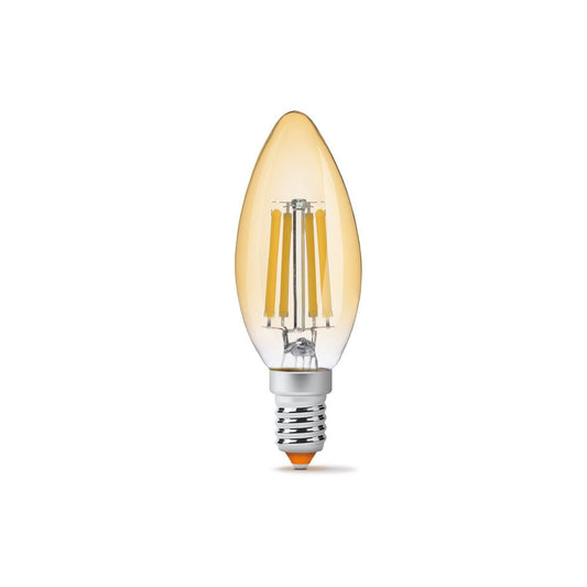 LED-lampa VIDEX-E14-C35-6W-FIL-AMBER-WW