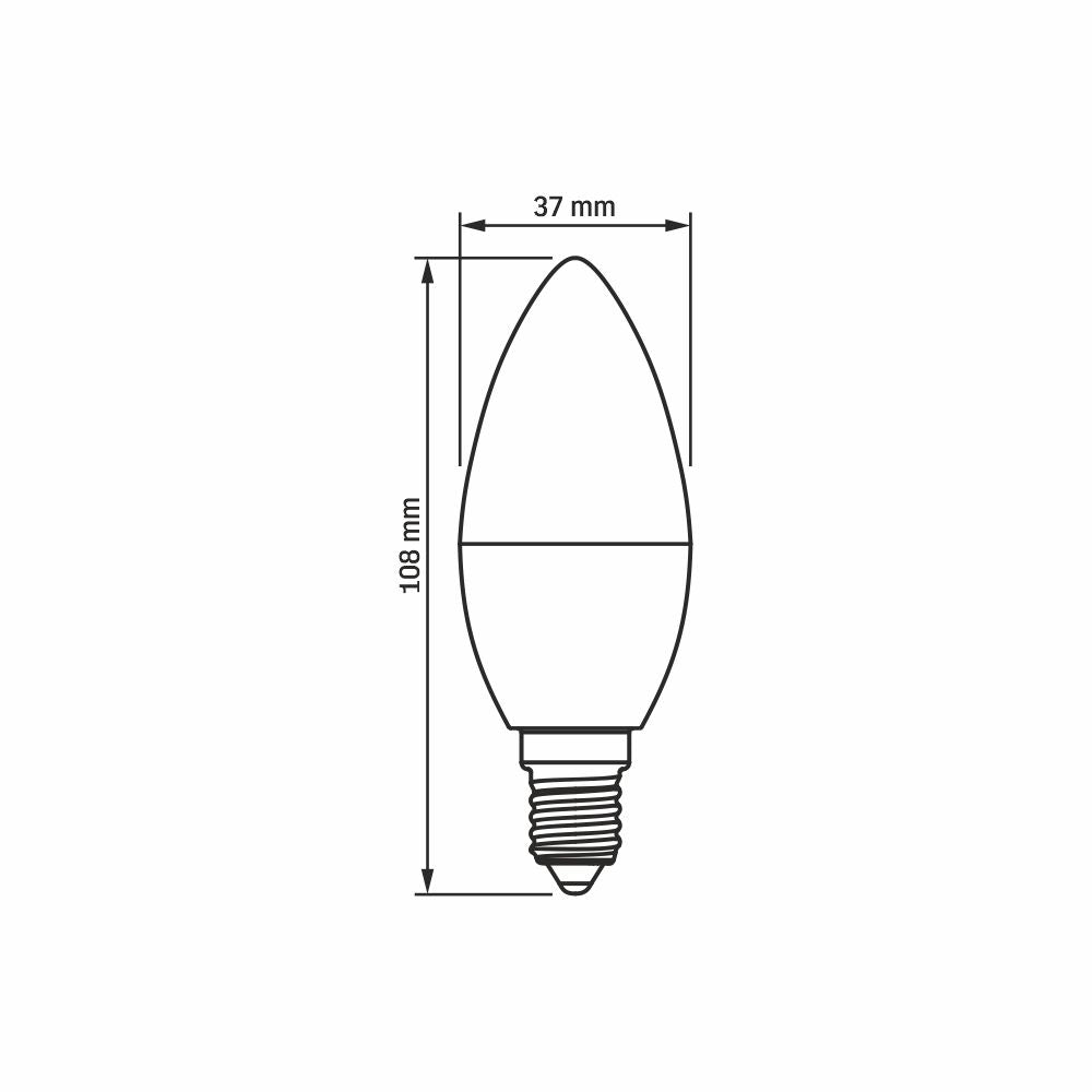 LED-lampa VIDEX-E14-C37-7W-NW