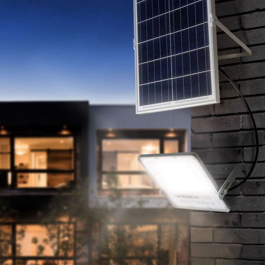 LED Solcellsstrålkastare VIDEX-FLOOD-LED-SOLAR-GELIO-100W-NW
