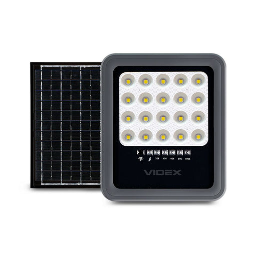 LED Solcellsstrålkastare VIDEX-FLOOD-LED-SOLAR-HORS-500-NW