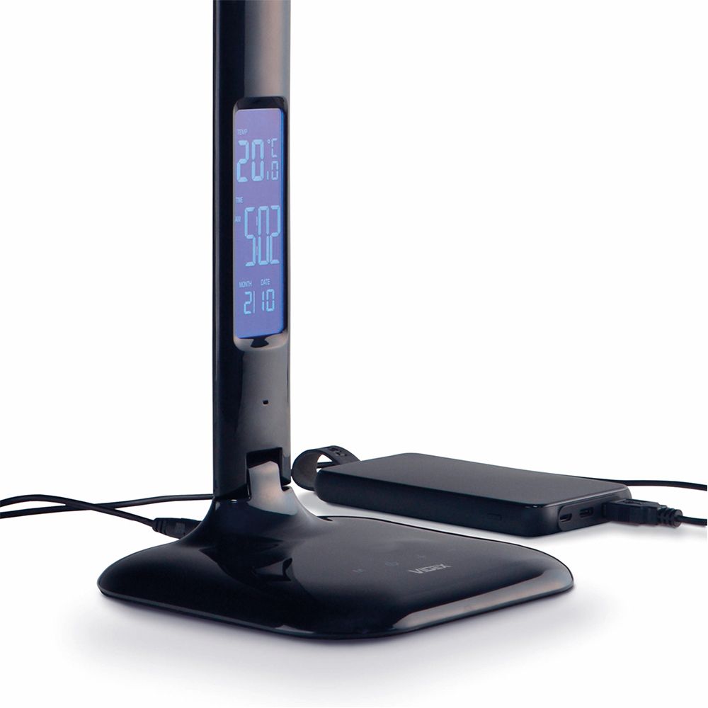 LED Dimbar skrivbordslampa VIDEX-BORDS-LAMPA-RIO-SVART