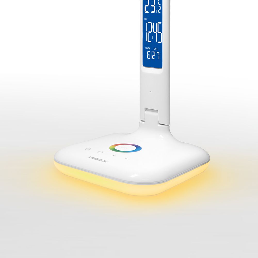 LED-dimbar skrivbordslampa RGB VIDEX-BORDSLAMPA-NAIROBI-VIT