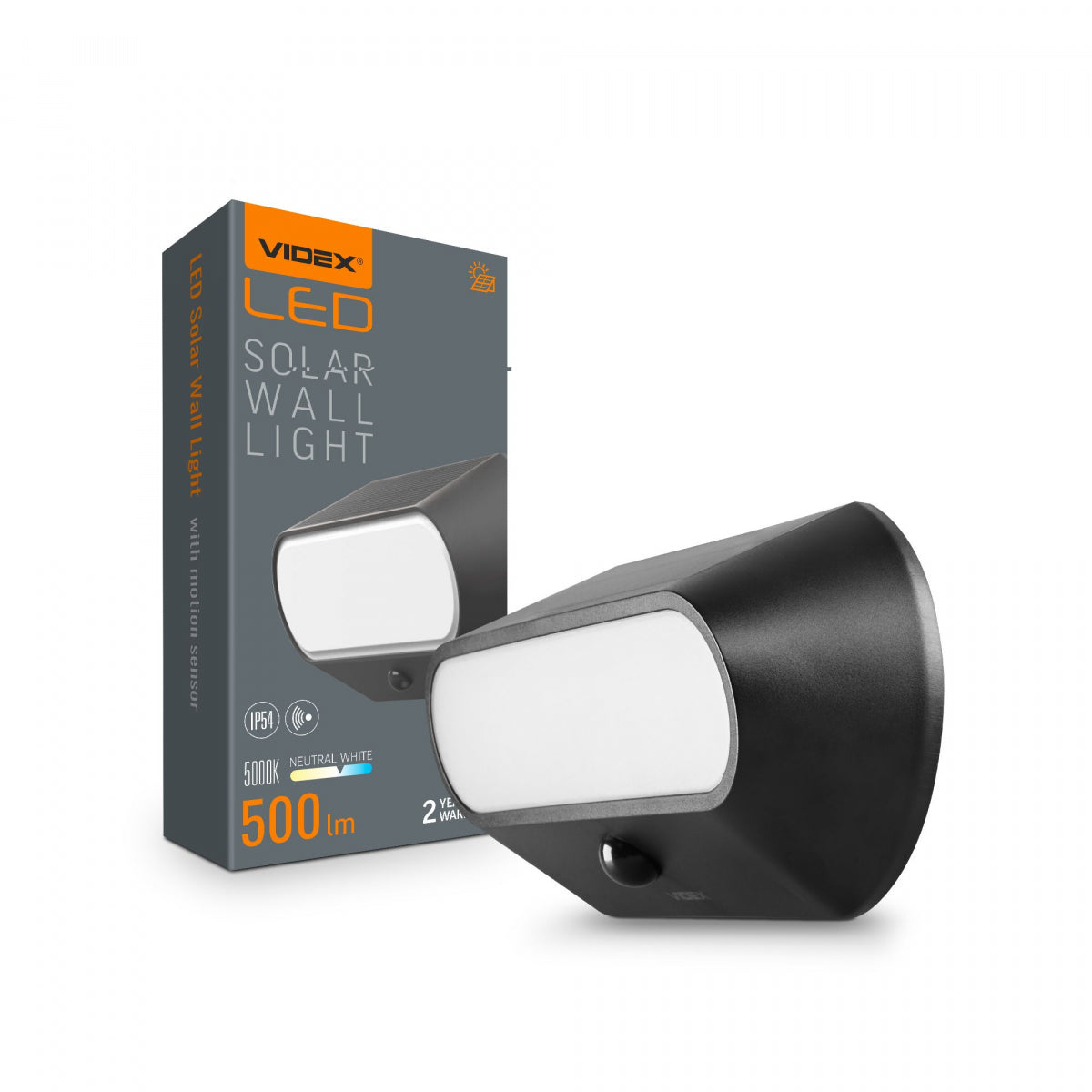 LED Solcellslampa med rörelsesensor VIDEX VL-BHSO-001-S