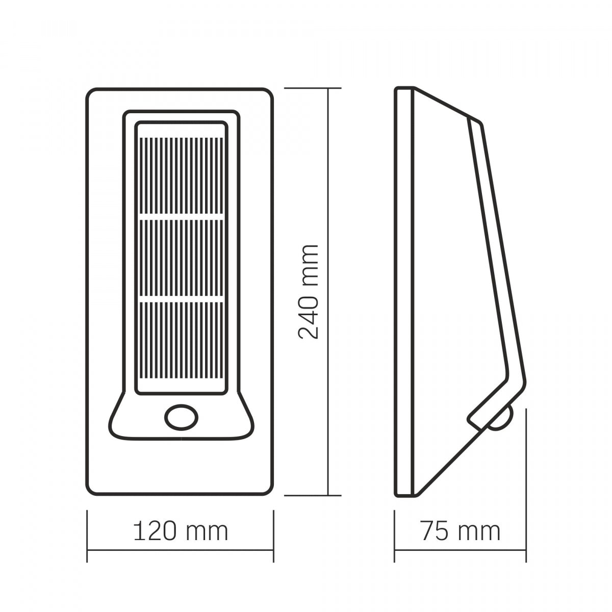 LED Solcellslampa med rörelsesensor VIDEX VL-BHSO-003-S