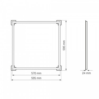 LED-rampanel VIDEX-FRAME-PANEL-LED-40W-PAU405W-NW5