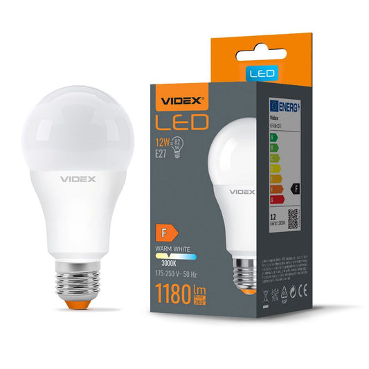 LED-lampa VIDEX-E27-A60-12W-WW