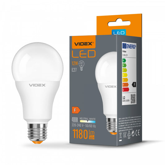 LED-lampa VIDEX-E27-A60-12W-NW