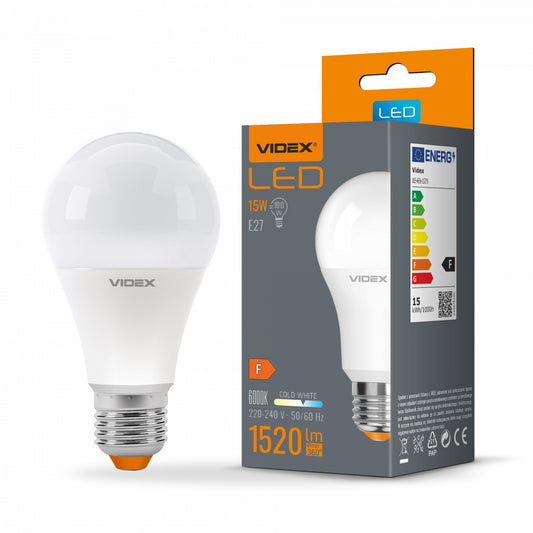 LED-lampa VIDEX-E27-A65-15W-CW