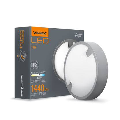 LED VIDEX-BULKHEAD-LED-INGA-18W-NW-IP65