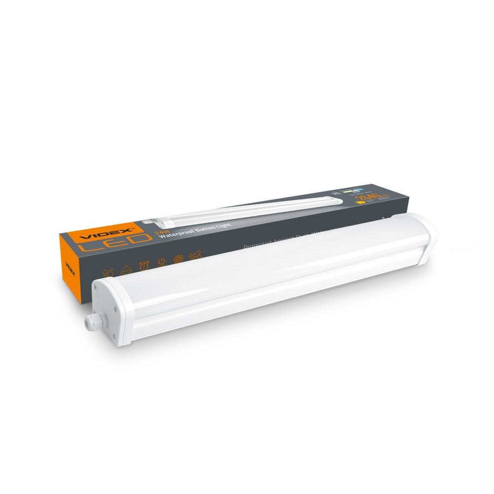 LED Batten Light VIDEX-HERMES-60CM-24W-IP65-NW