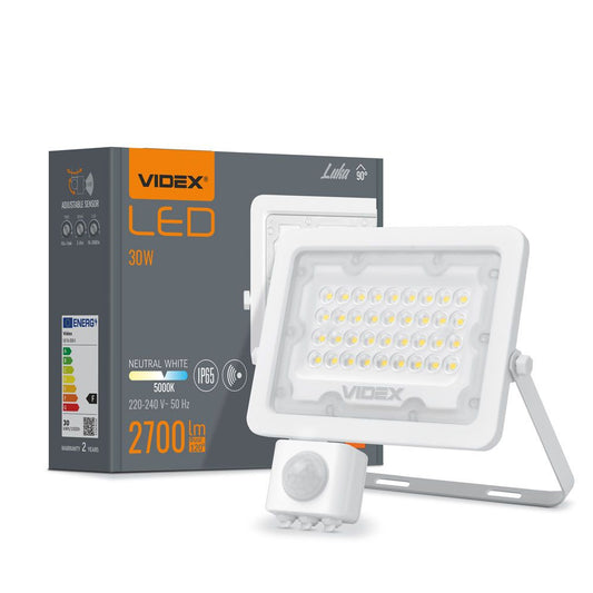 LED strålkastare VIDEX-FLOOD-LED-PIR-LUCA-30W-NW