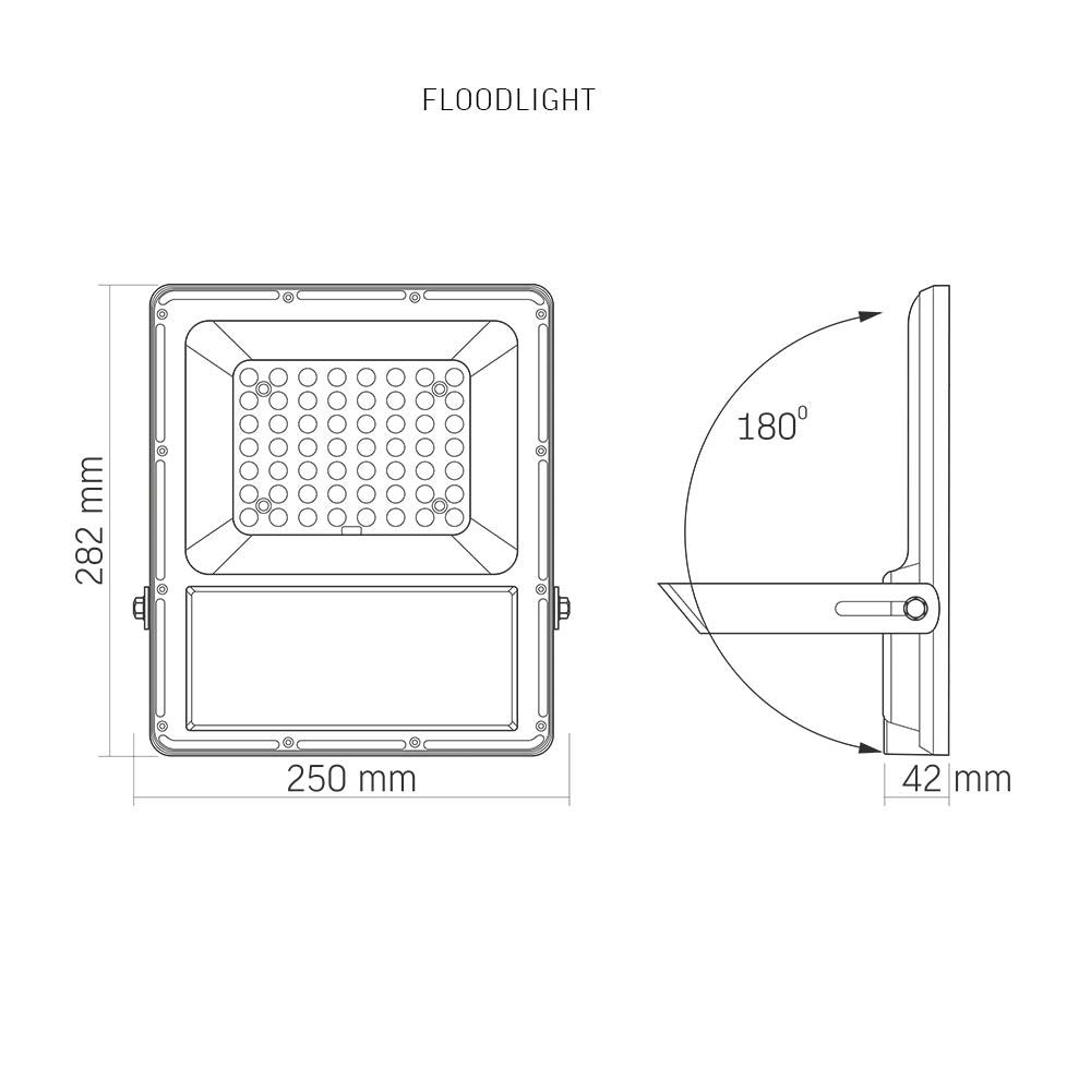 LED Solcellsstrålkastare VIDEX-FLOOD-LED-SOLAR-GELIO-100W-NW