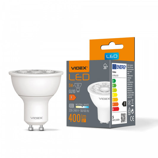 LED-lampa VIDEX-GU10-5W-36°-NW