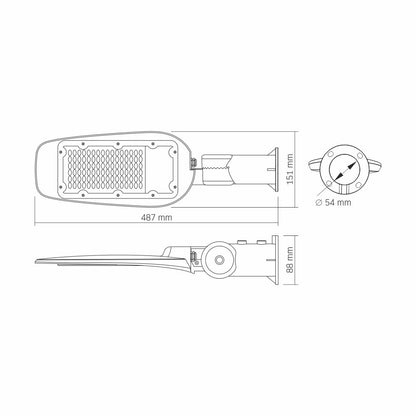 LED gatubelysning VIDEX-STREET-LED-LEYA-50W-NW5