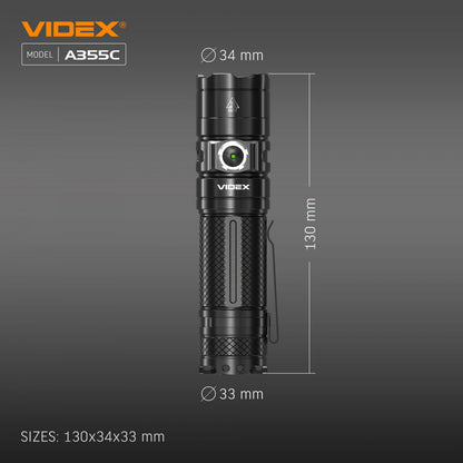 Bärbar LED-ficklampa VIDEX VLF-A355C 4000Lm 5000K