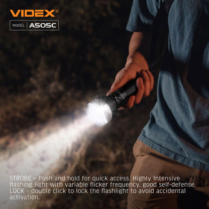 Bärbar LED-ficklampa VIDEX VLF-A505C 5500Lm 5000K