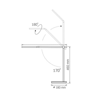 LED Dimbar Skrivbordslampa VIDEX TF15B 20W 4100K Svart