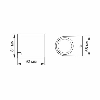 Fasadarmatur VIDEX-GU10-JUSTIN-BLACK