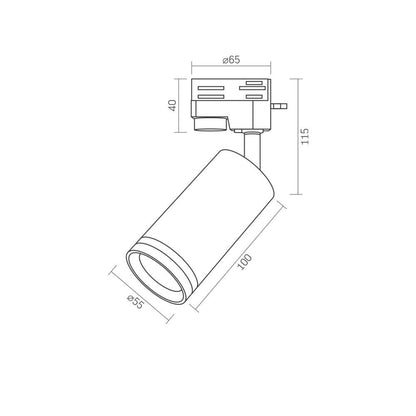 Spotskenarmatur VIDEX-GU10-SKOT-WHITE