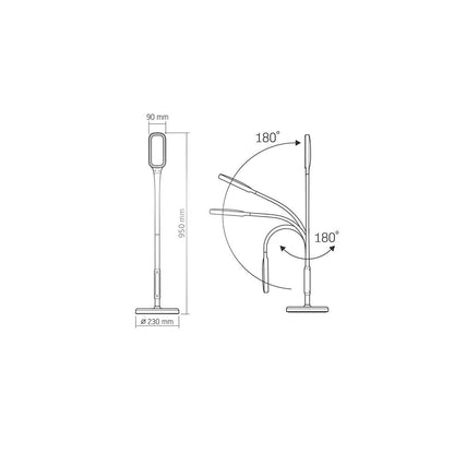 LED Dimbar golvlampa VIDEX-GOLV-LAMPA-TOKYO-VIT