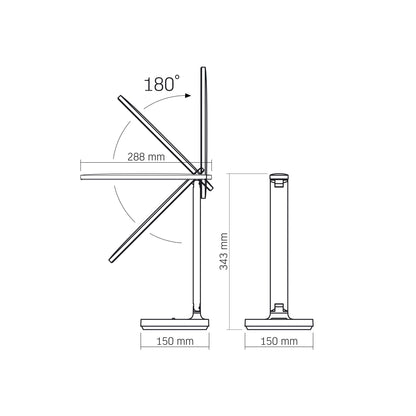 LED Uppladdningsbar skrivbordslampa VIDEX VL-TF16W Vit