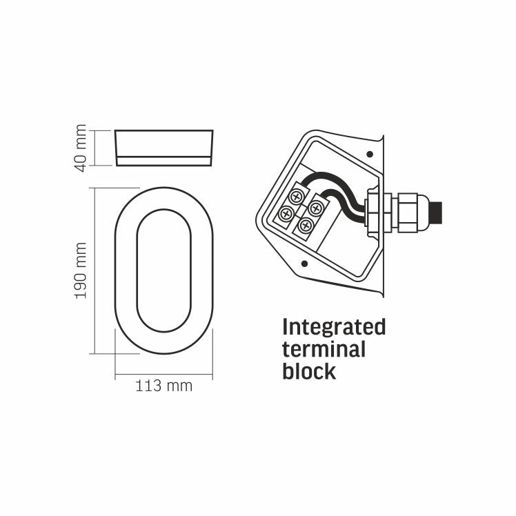 LED VIDEX-BULKHEAD-LED-GALA-11W-NW-IP65