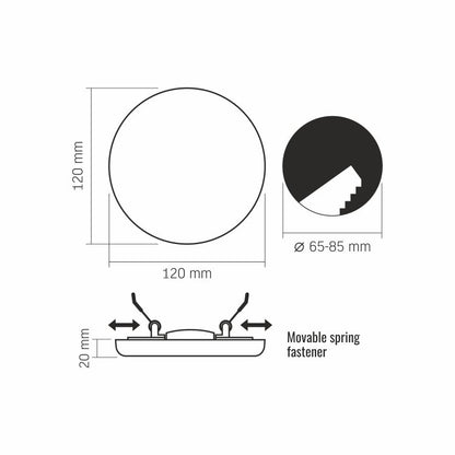 LED ramlös downlight armatur VIDEX-DOWNLIGHT-LED-DLFR-15W-NW