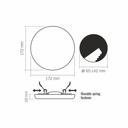 LED ramlös downlight armatur VIDEX-DOWNLIGHT-LED-DLFR-24W-NW