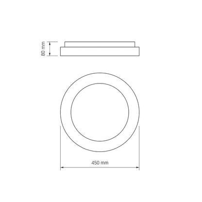 LED-takarmatur VIDEX-LED-EDGE-RC-72W-WHITE-IP20