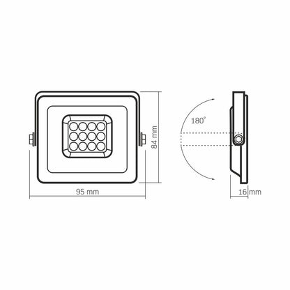 LED strålkastare VIDEX-FLOOD-LED-LUCA-10W-NW