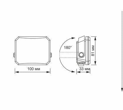 LED strålkastare VIDEX-FLOOD-LED-F3-20W-5K