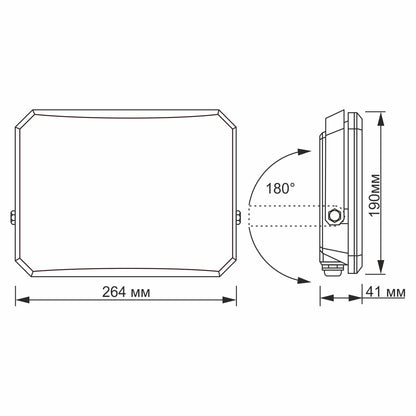 LED strålkastare VIDEX-FLOOD-LED-F3-100W-5K