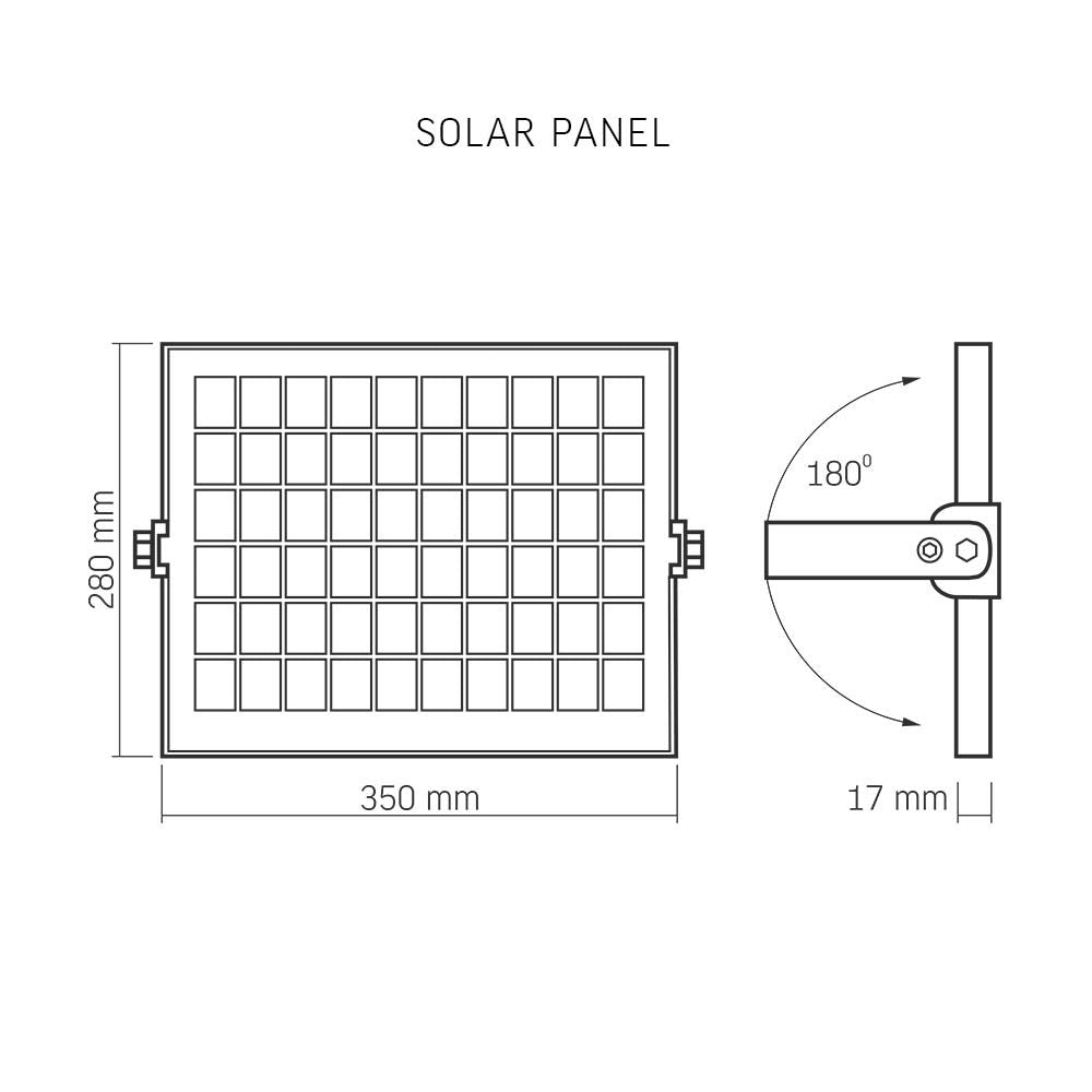 LED Solcellsstrålkastare VIDEX-FLOOD-LED-SOLAR-GELIO-20W-NW
