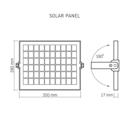 LED Solcellsstrålkastare VIDEX-FLOOD-LED-SOLAR-GELIO-20W-NW