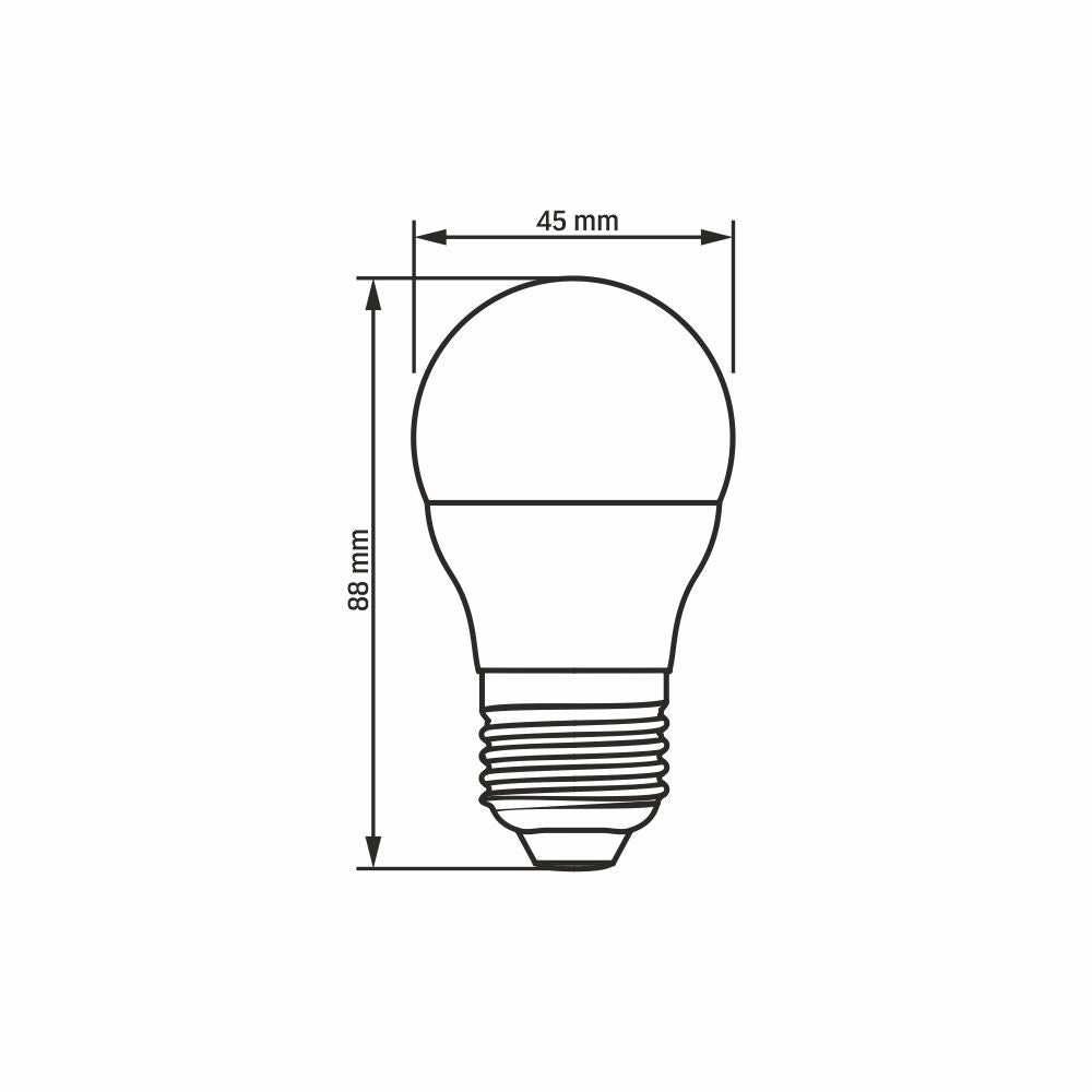 LED-lampa VIDEX-E27-G45-7W-WW