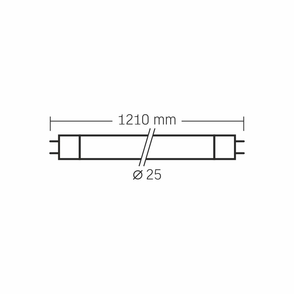 LED T8 glasrör VIDEX-T8-LED-120-18W-CW